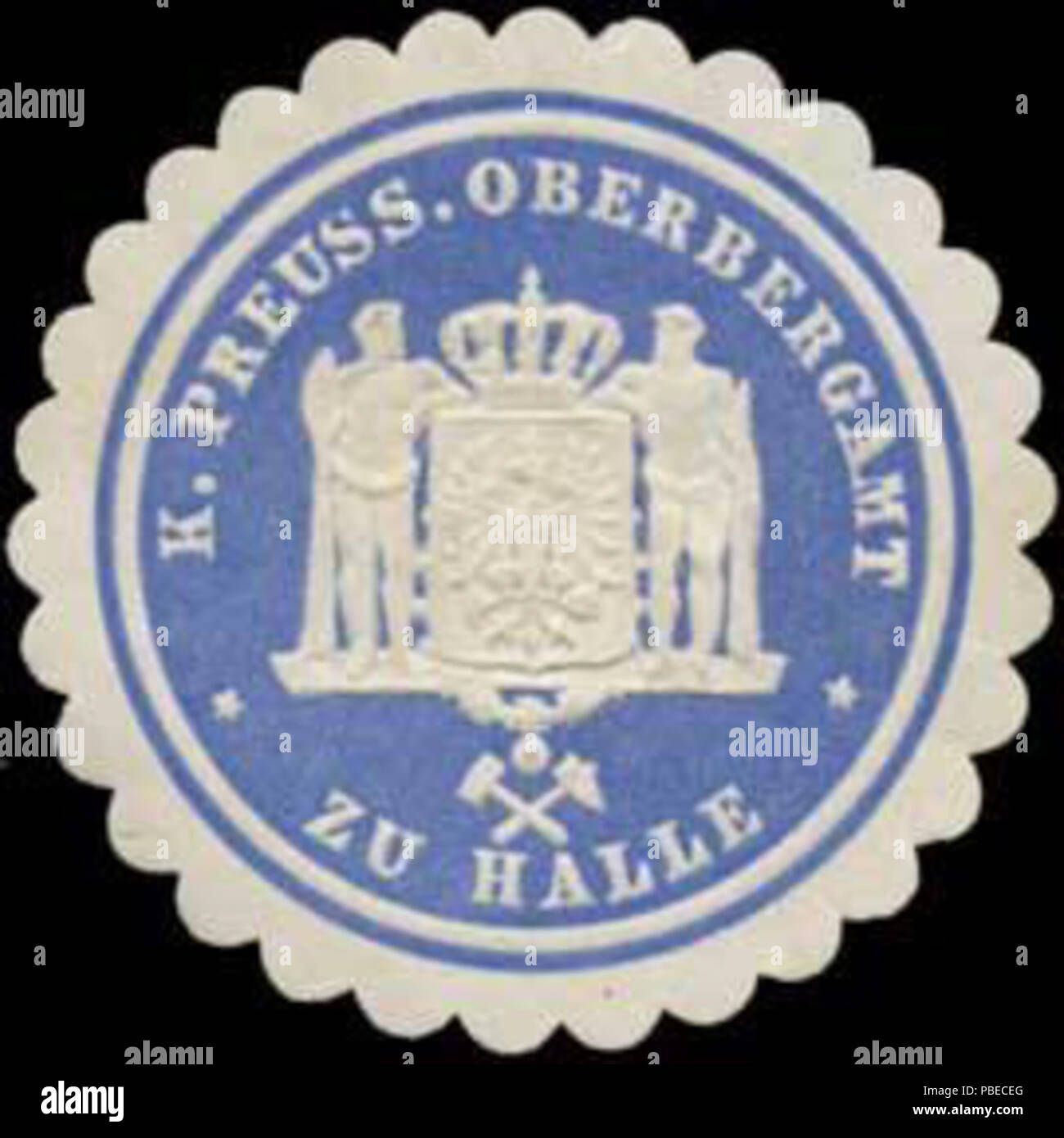 1428 Siegelmarke K.Pr. Oberbergamt zu Halle W0365763 Banque D'Images