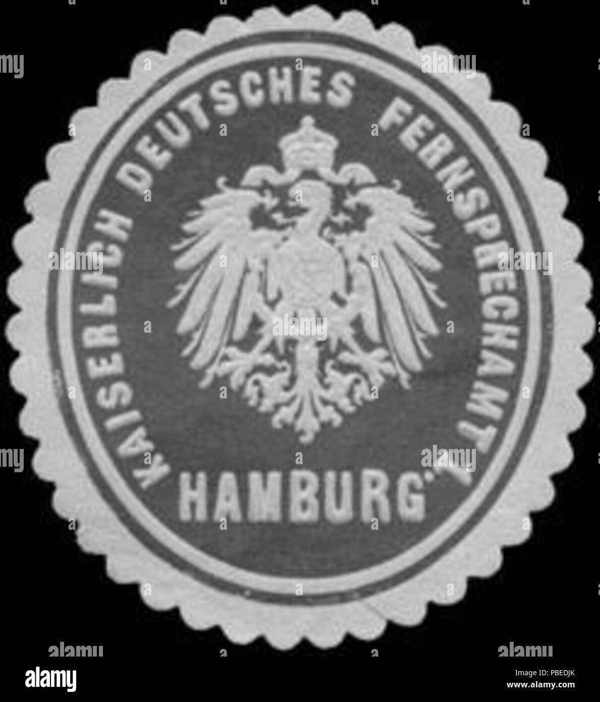 1436 Siegelmarke Kaiserlich Deutsches Fernsprechamt 1 W0326000 Banque D'Images