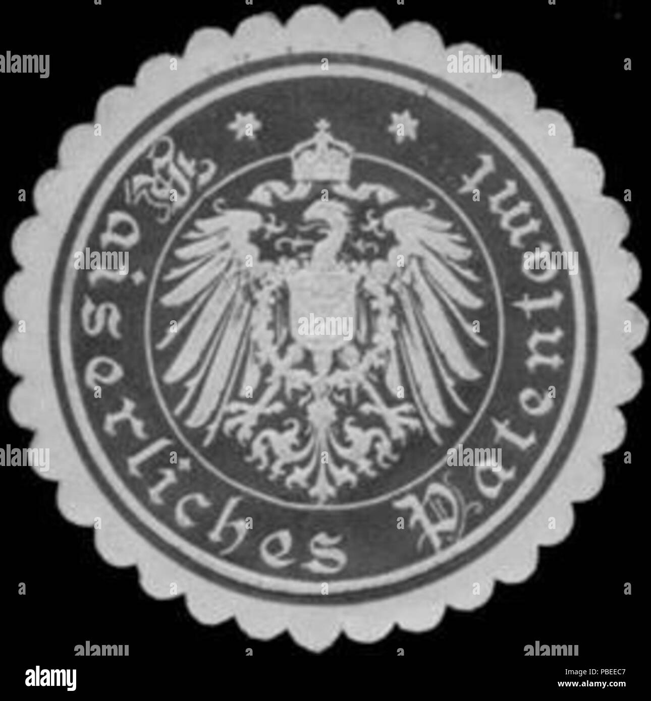 1439 Siegelmarke Kaiserliches Patentamt W0338798 Banque D'Images
