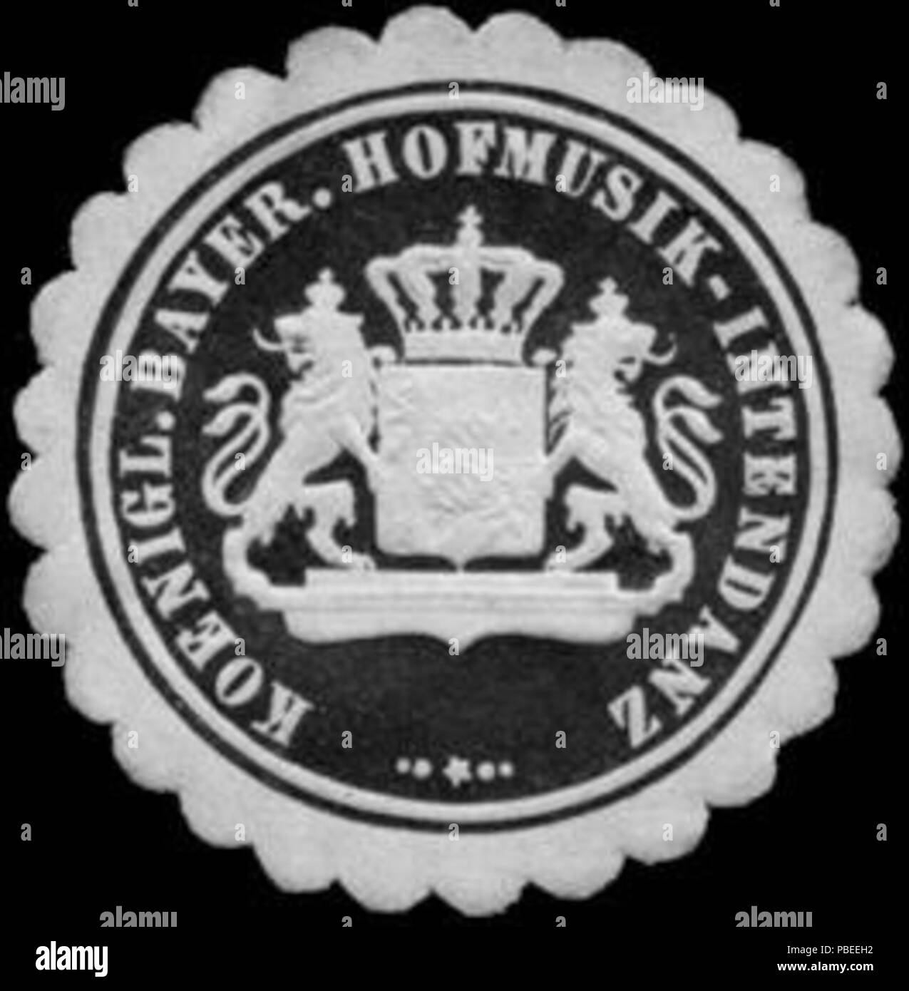1441 Siegelmarke Hofmusik-Intendanz Koeniglich Bayerische W0255919 Banque D'Images