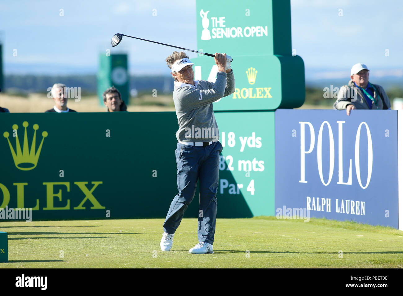 28 juillet 2018, l'Old Course à St Andrews, St Andrews, Écosse), à l'Omnium senior des championnats de golf 2018, 3e ronde ; Banque D'Images