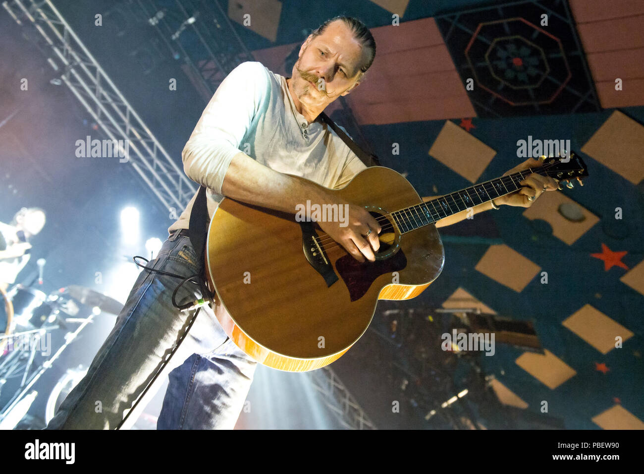 Glasgow, Ecosse. 27, juillet, 2018. Sanseverino live au célèbre Glasgow Barrowland Ballroom (La) Barras Iain Harvie, Ashley Sloan © Stuart Westwood/ Alamy Live News Banque D'Images