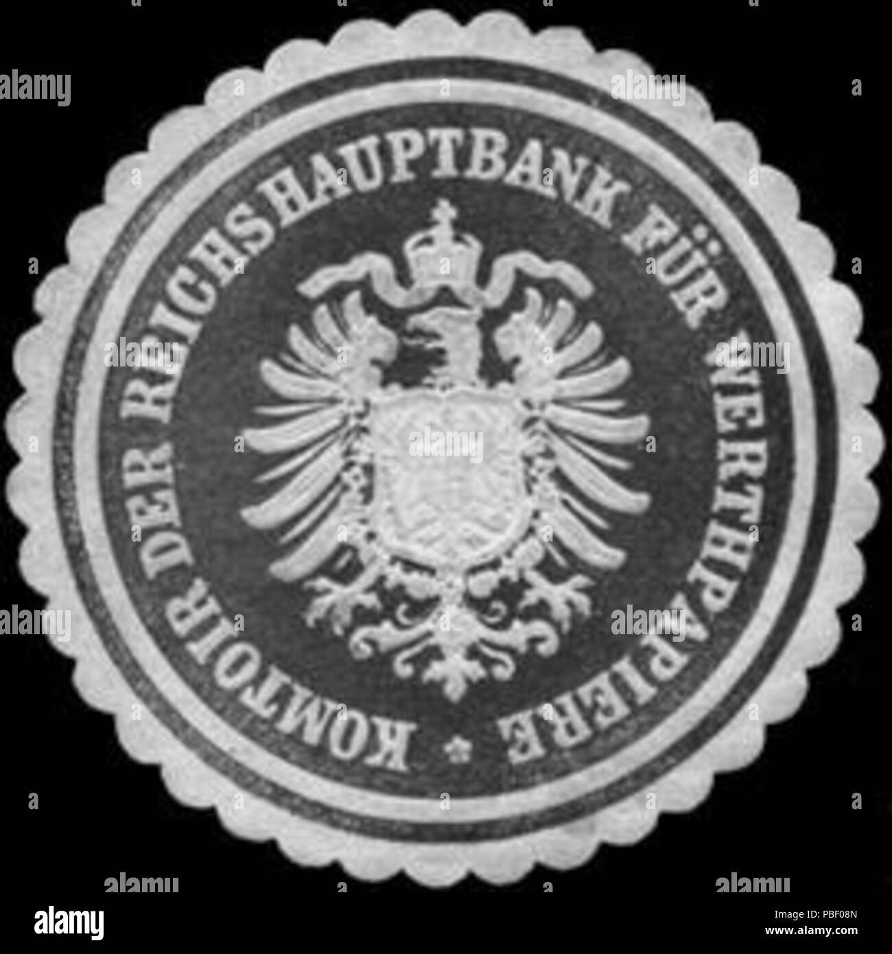Briefverschlussmarke Haus aus Papier, welche seit ca. Von Behoerden Anwaelten, 1850, Notaren Firmen und zum verschliessen der Post verwendet wurde. 1445 Siegelmarke Komtoir Werthpapiere Reichshauptbank der für W0217310 Banque D'Images
