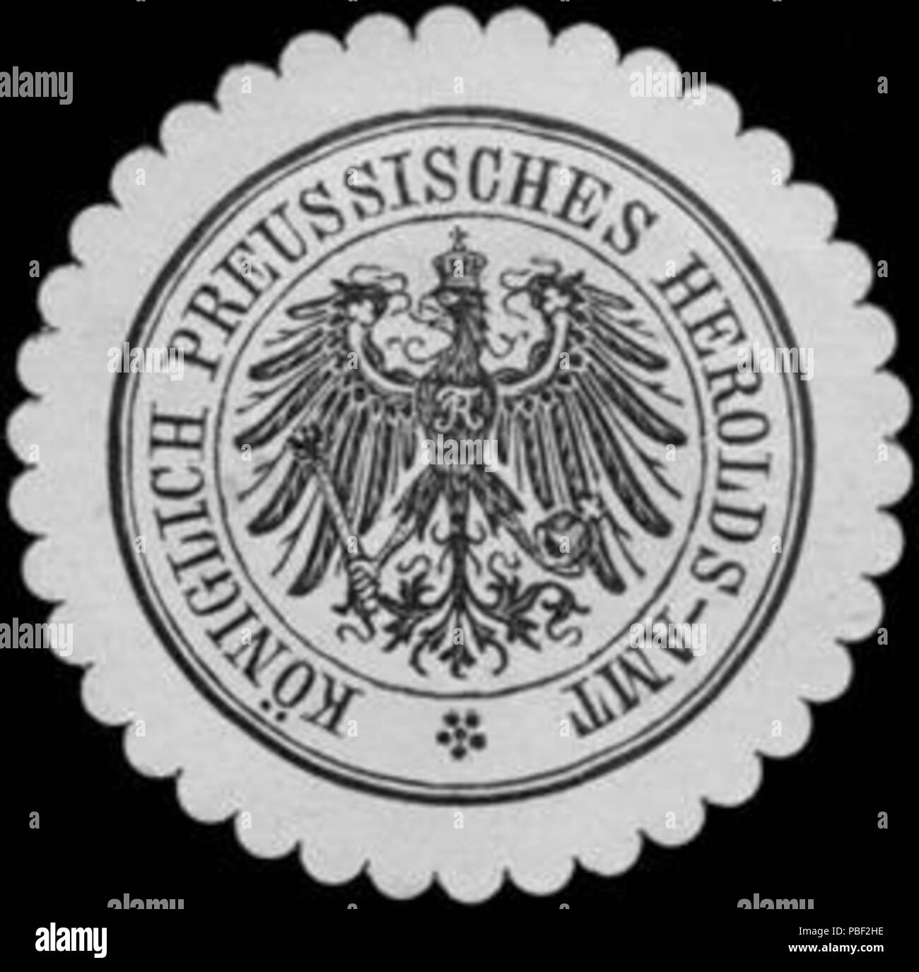 Briefverschlussmarke Haus aus Papier, welche seit ca. Von Behoerden Anwaelten, 1850, Notaren Firmen und zum verschliessen der Post verwendet wurde. 1458 Heroldsamt Siegelmarke Königlich Preussisches (Heraldik) W0215326 Banque D'Images