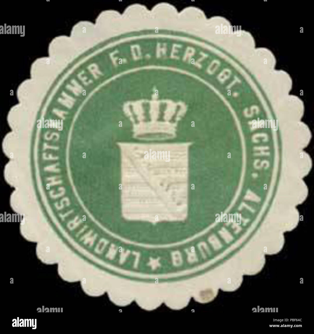 1476 Siegelmarke Landwirtschaftskammer f.d. Herzogt. Sachsen Altenburg W0390311 Banque D'Images