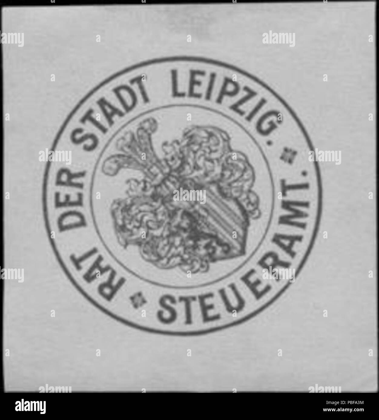 1498 Siegelmarke Leipzig-Steueramt Rat der Stadt W0349966 Banque D'Images