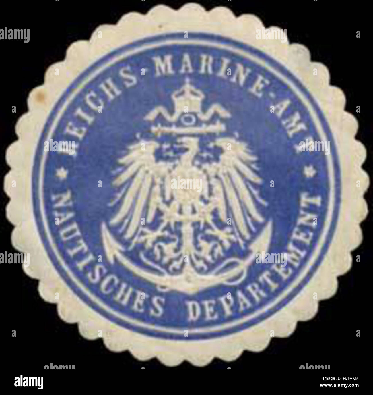 1500 Siegelmarke Reichs-Marine-Amt Nautisches Departement W0364197 Banque D'Images