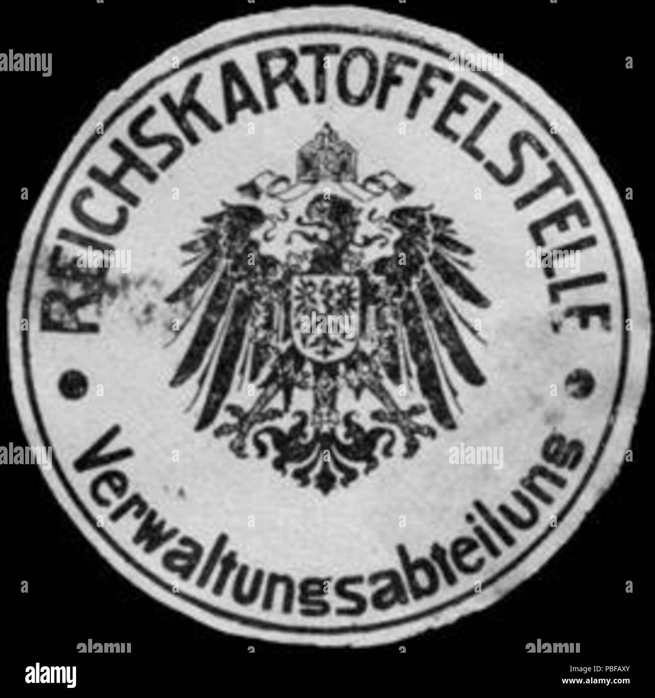 1501 Siegelmarke Reichskartoffelstelle - Verwaltungsabteilung W0221456 Banque D'Images