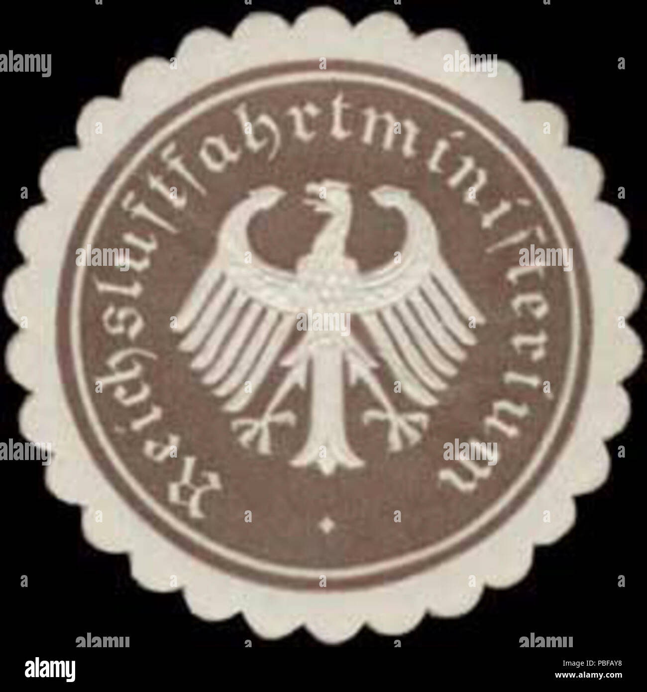 1501 Siegelmarke Reichsluftfahrtministerium W0378977 Banque D'Images