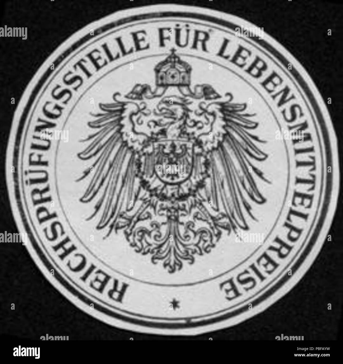 Briefverschlussmarke Haus aus Papier, welche seit ca. Von Behoerden Anwaelten, 1850, Notaren Firmen und zum verschliessen der Post verwendet wurde. 1502 Siegelmarke Reichsprüfungsstelle für Lebensmittelpreise W0227943 Banque D'Images