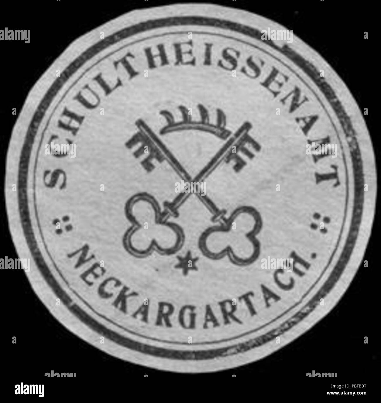 1504 Siegelmarke Schultheissenamt - Neckargartach W0227816 Banque D'Images