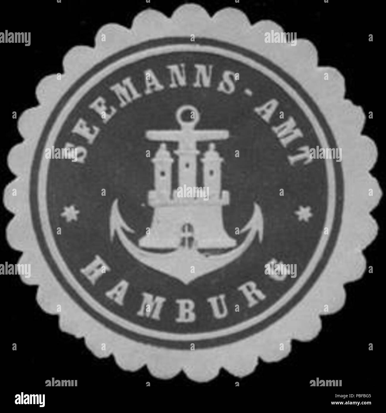 1504 Siegelmarke Seemannsamt Hambourg W0325988 Banque D'Images