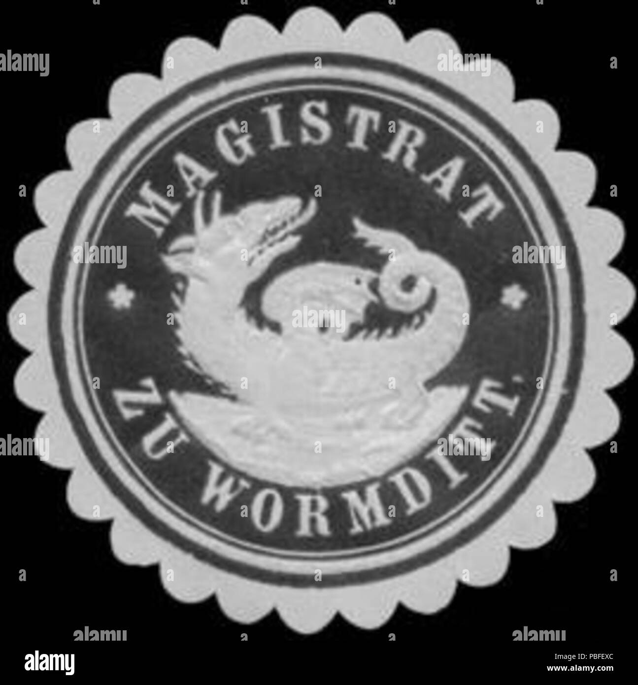 1490 Siegelmarke Magistrat zu Wormditt W0331511 Banque D'Images