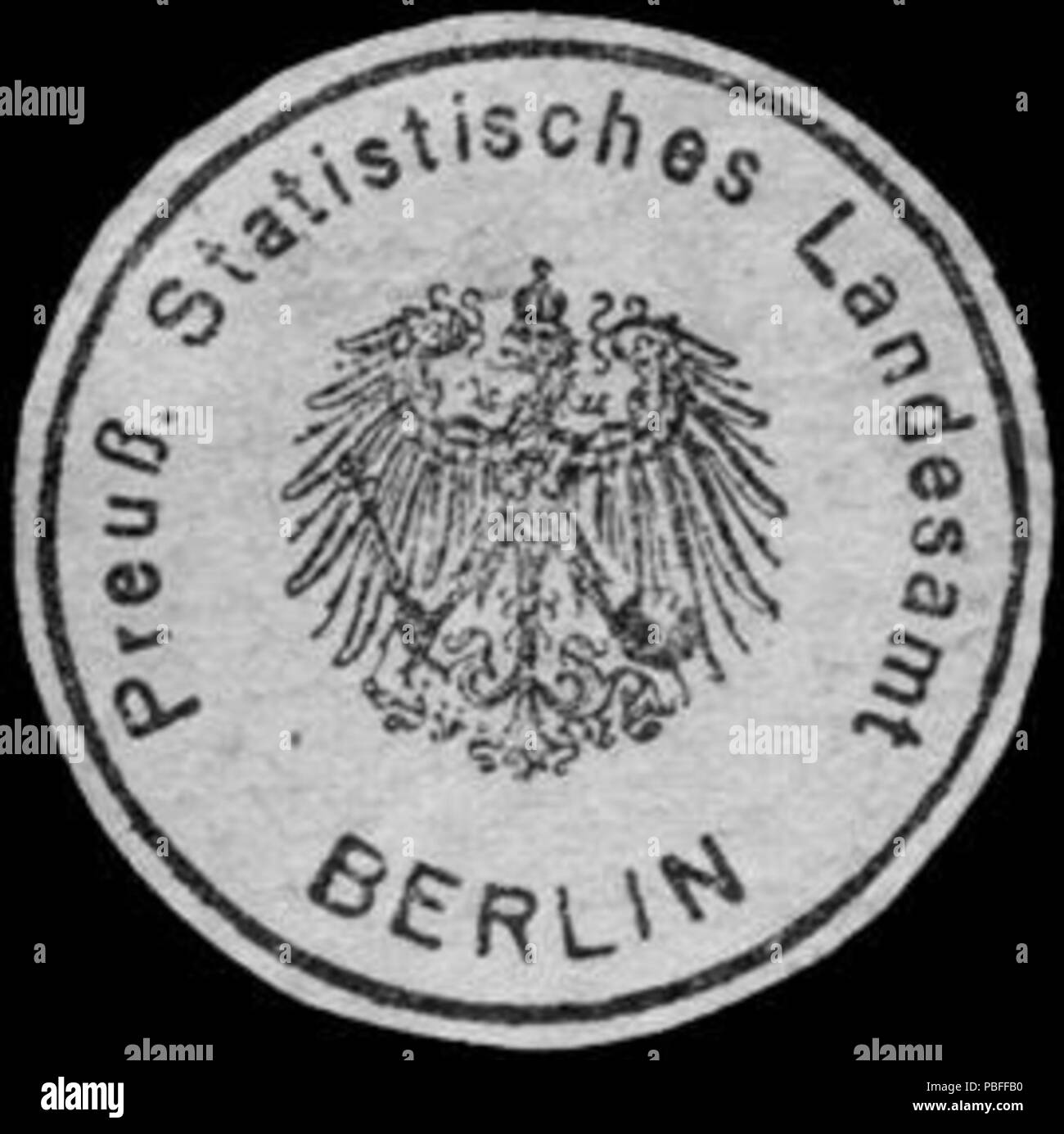 Briefverschlussmarke Haus aus Papier, welche seit ca. Von Behoerden Anwaelten, 1850, Notaren Firmen und zum verschliessen der Post verwendet wurde. 1496 Siegelmarke Preußisches Statistisches Landesamt Berlin - W0233684 Banque D'Images