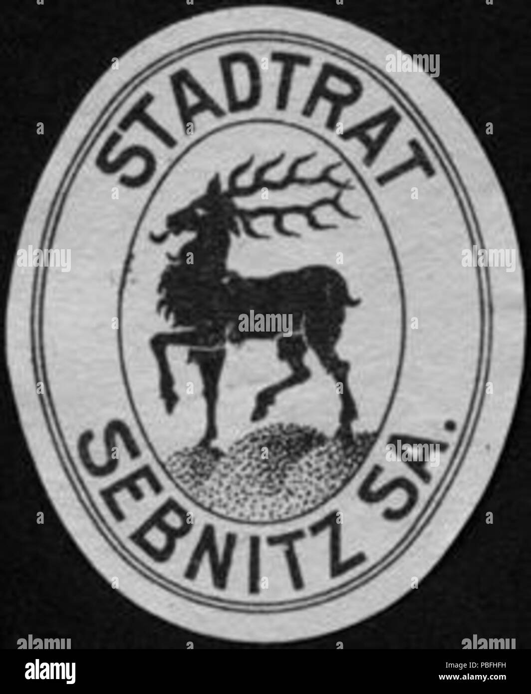 1524 Siegelmarke Stadtrat Sebnitz - Sachsen W0227856 Banque D'Images