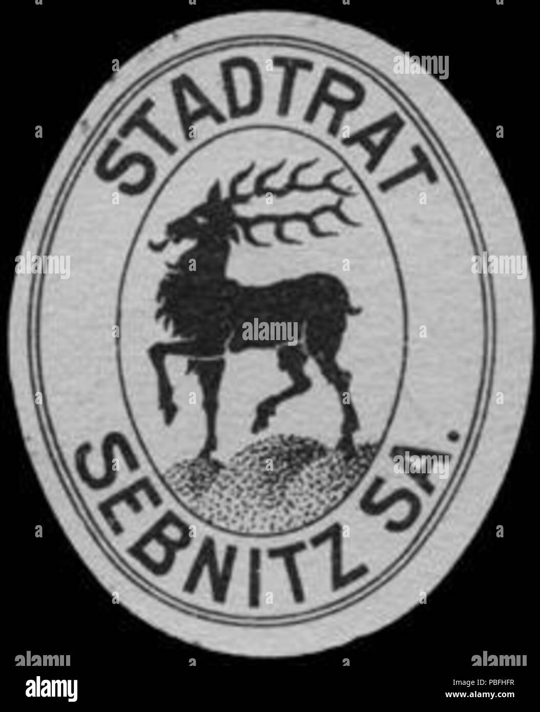 1524 Siegelmarke Sebnitz-Sachsen Stadtrat W0314804 Banque D'Images