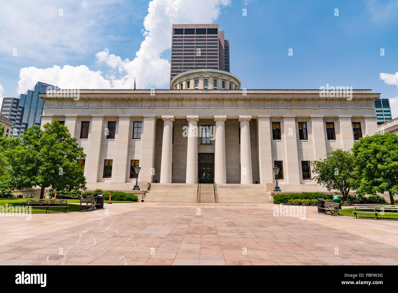 COLUMBUS, OH - 17 juin 2018 : façade de bâtiment de la capitale de l'Ohio à Columbus, Ohio Banque D'Images