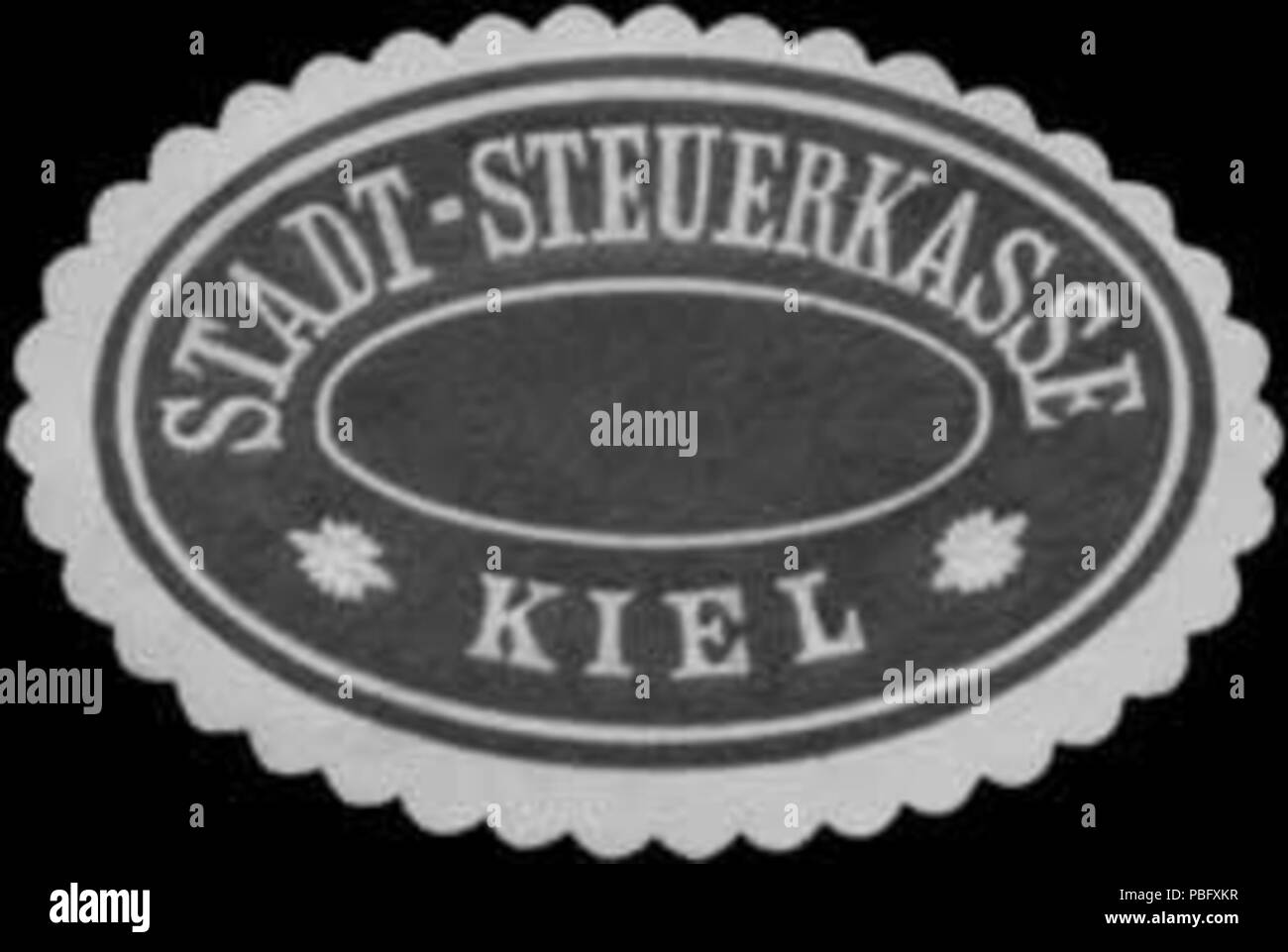 1519 Siegelmarke Stadt-Steuerkasse W0394132 Banque D'Images