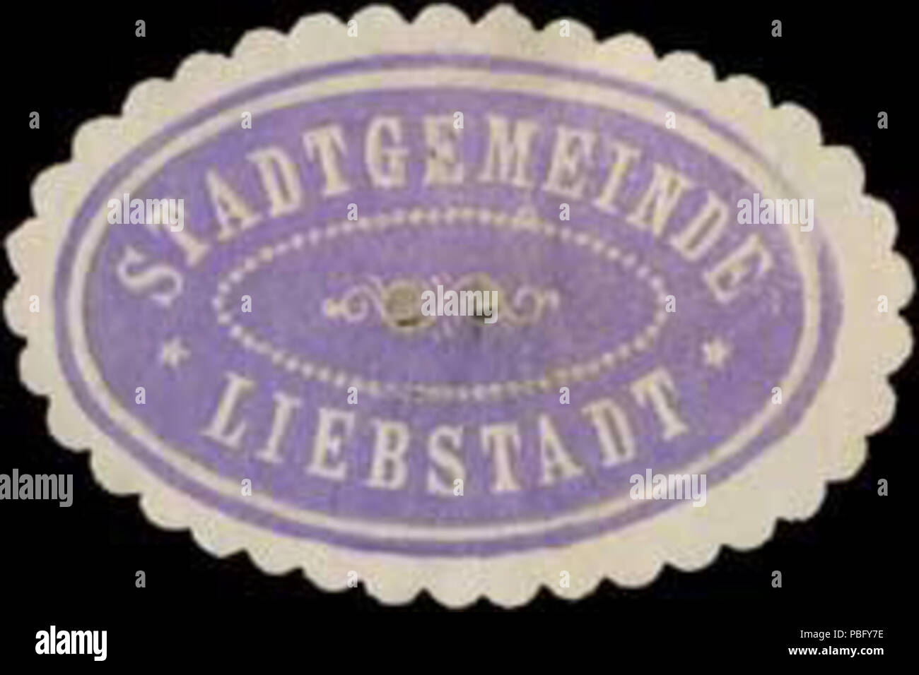 1521 Siegelmarke Stadtgemeinde Liebstadt W0393661 Banque D'Images