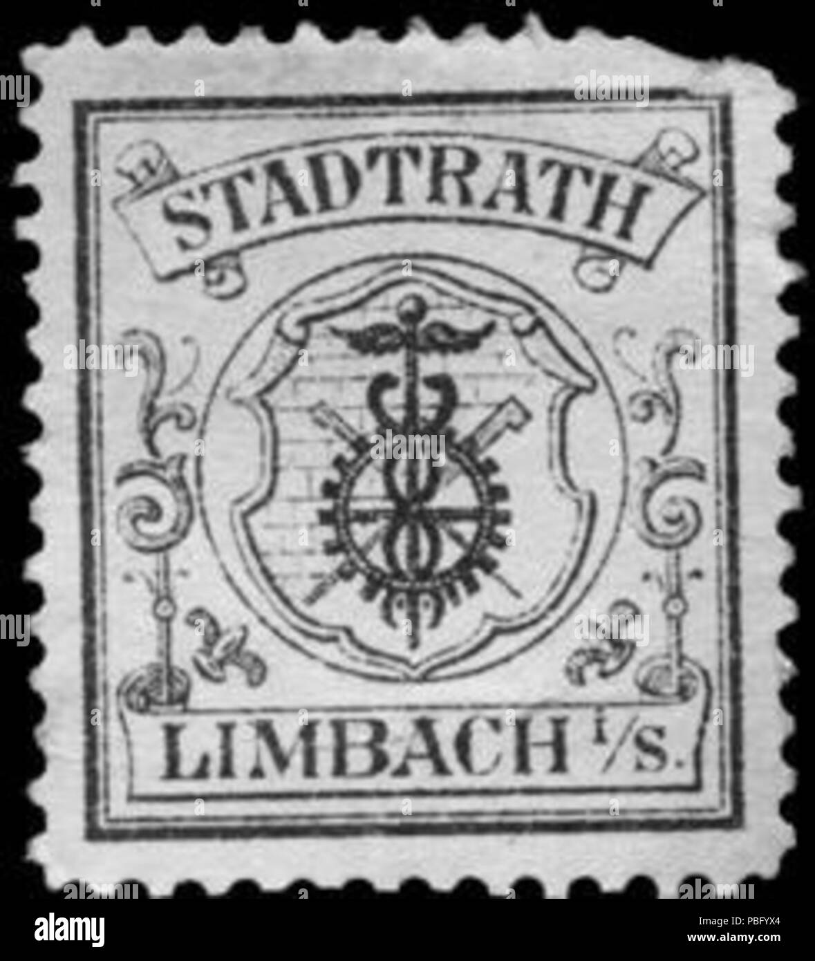 1526 Siegelmarke Stadtrath Limbach dans Sachsen W0308888 Banque D'Images