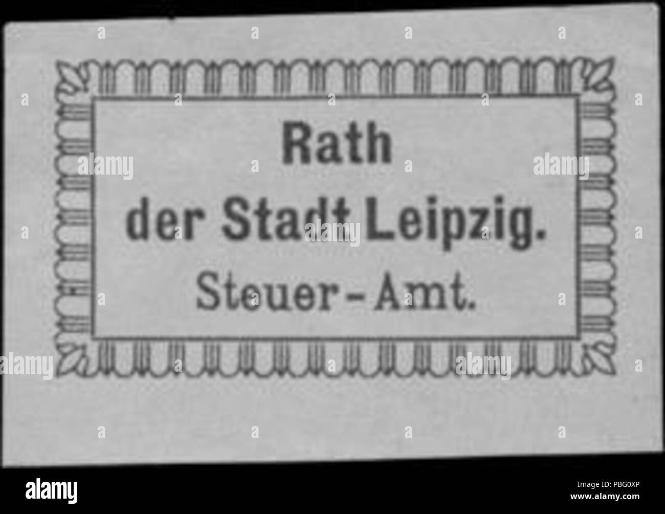1530 Siegelmarke Steuer-Amt Rat der Stadt Leipzig W0358436 Banque D'Images