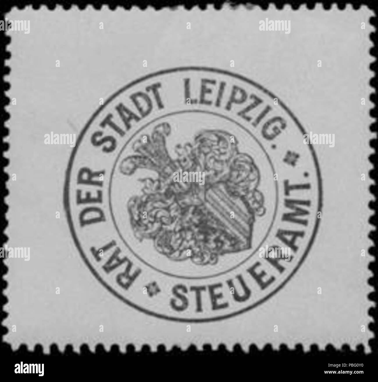 1530 Siegelmarke Steueramt Rat der Stadt Leipzig W0348181 Banque D'Images