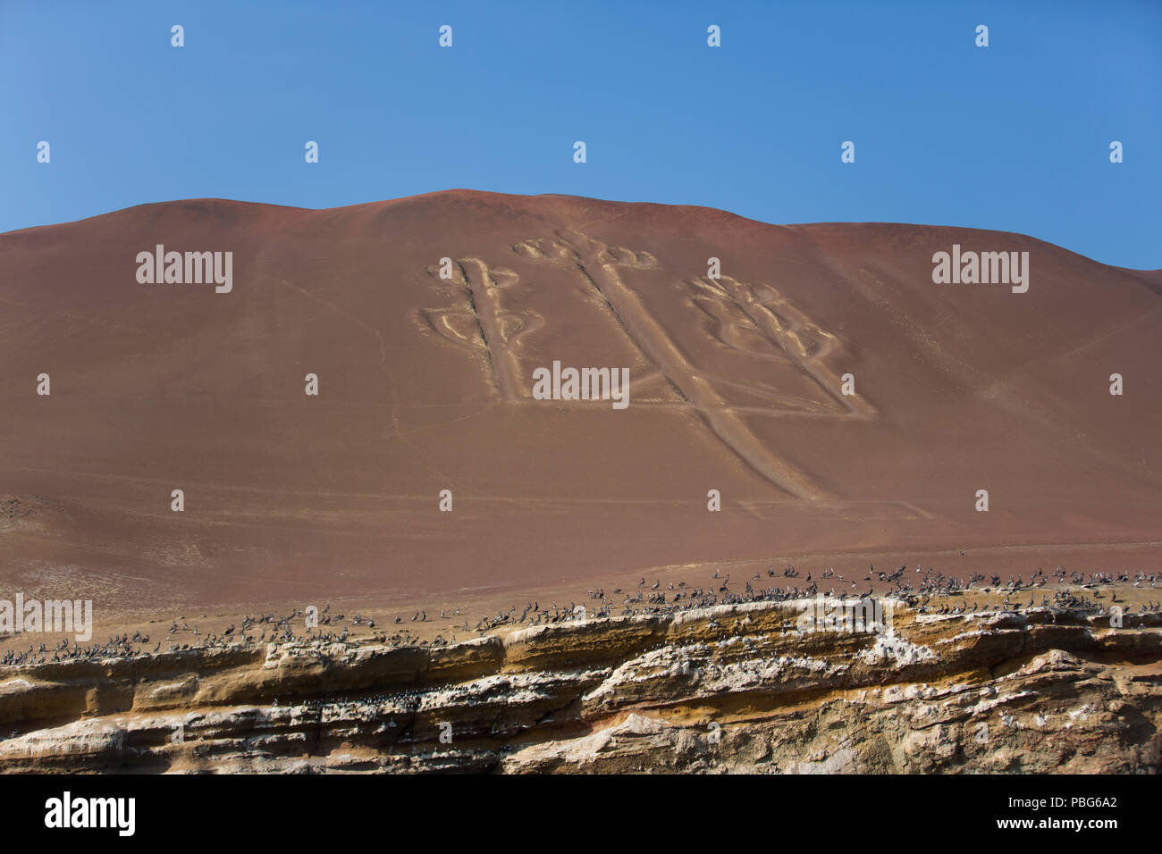 Chandelier de Paracas, aka candélabres des Andes Banque D'Images