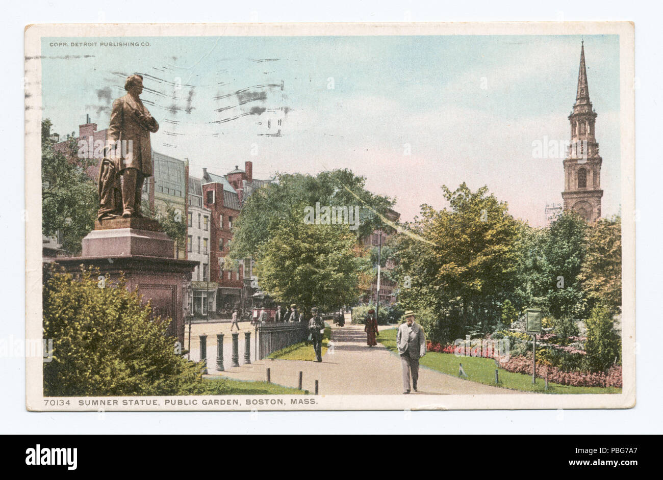 1584 Sumner Statue, Jardin Public, Boston, Mass (NYPL b12647398-73843) Banque D'Images 1584 Sumner Statue, Jardin Public, Boston, Mass (NYPL b12647398-73843) Banque D'Images