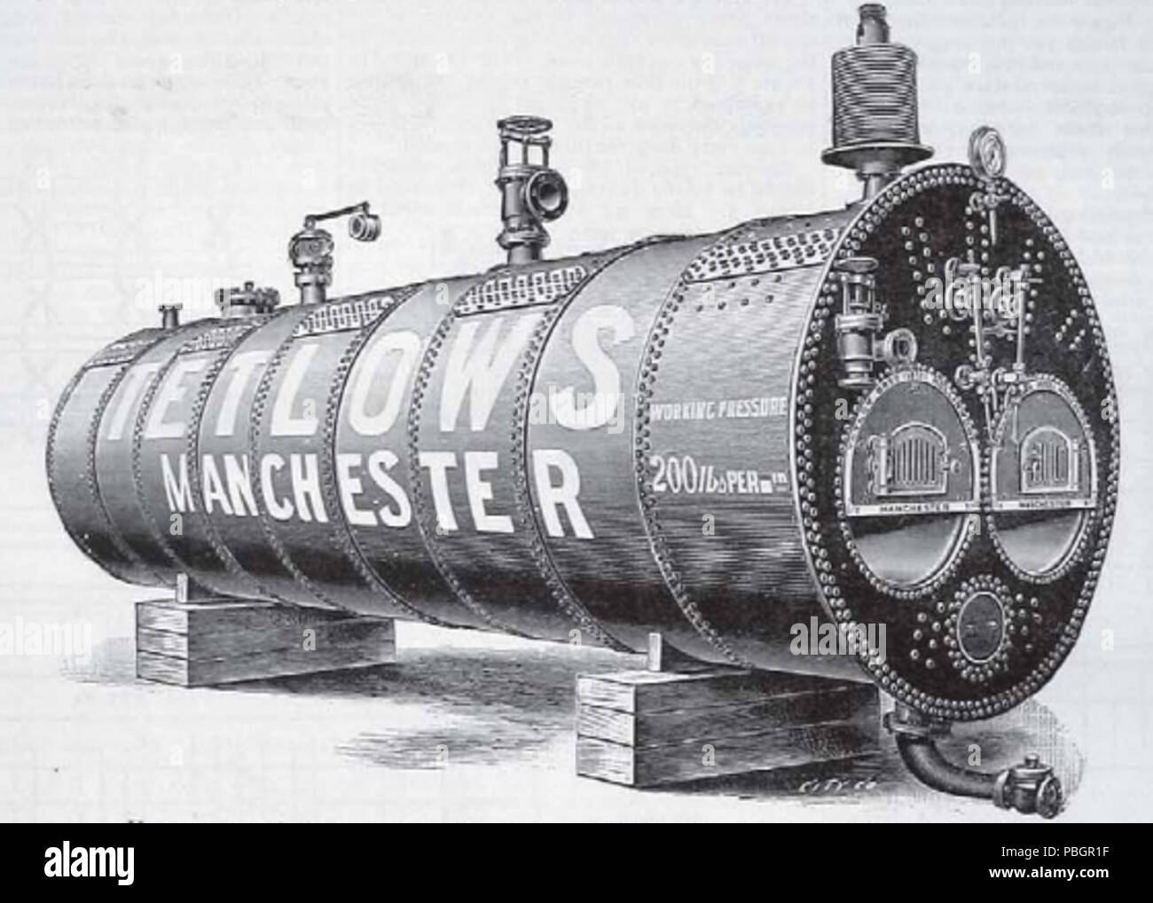 Tetlow 1606 chaudière haute pression TM153 Banque D'Images