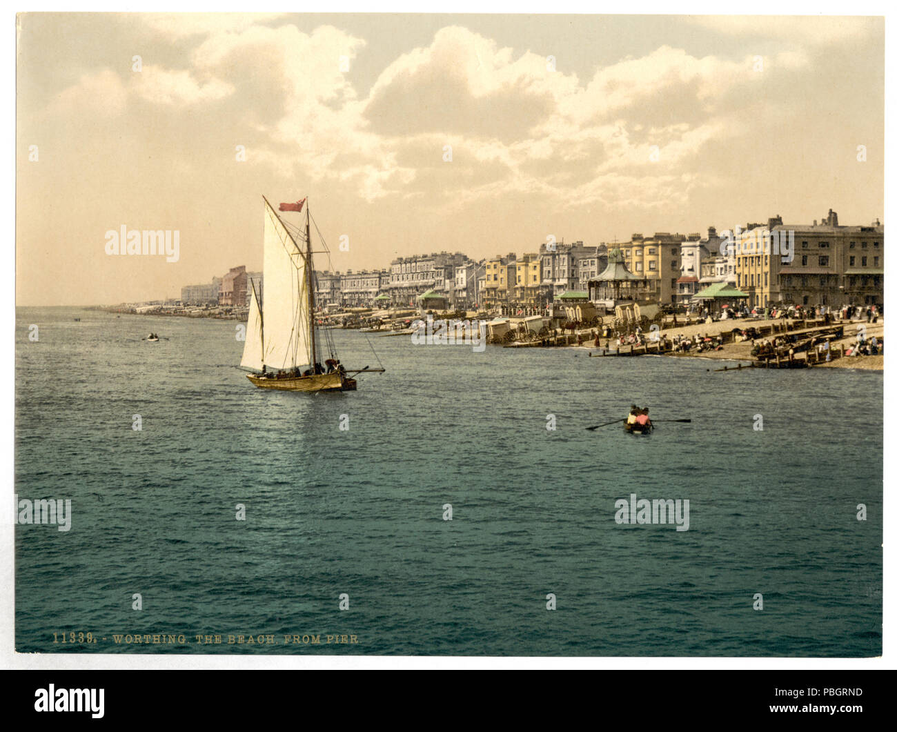 1614 La plage de la jetée, Worthing, Angleterre-RCAC2002708280 Banque D'Images