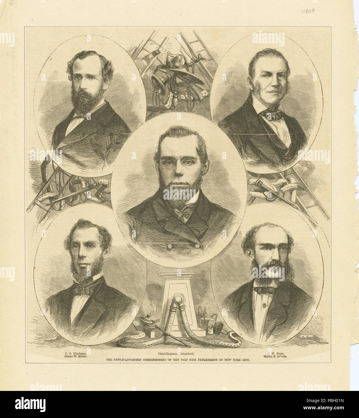 1660 Les commissaires nouvellement nommés du service des incendies de la ville de New York (NYPL b13476047-424466) Banque D'Images