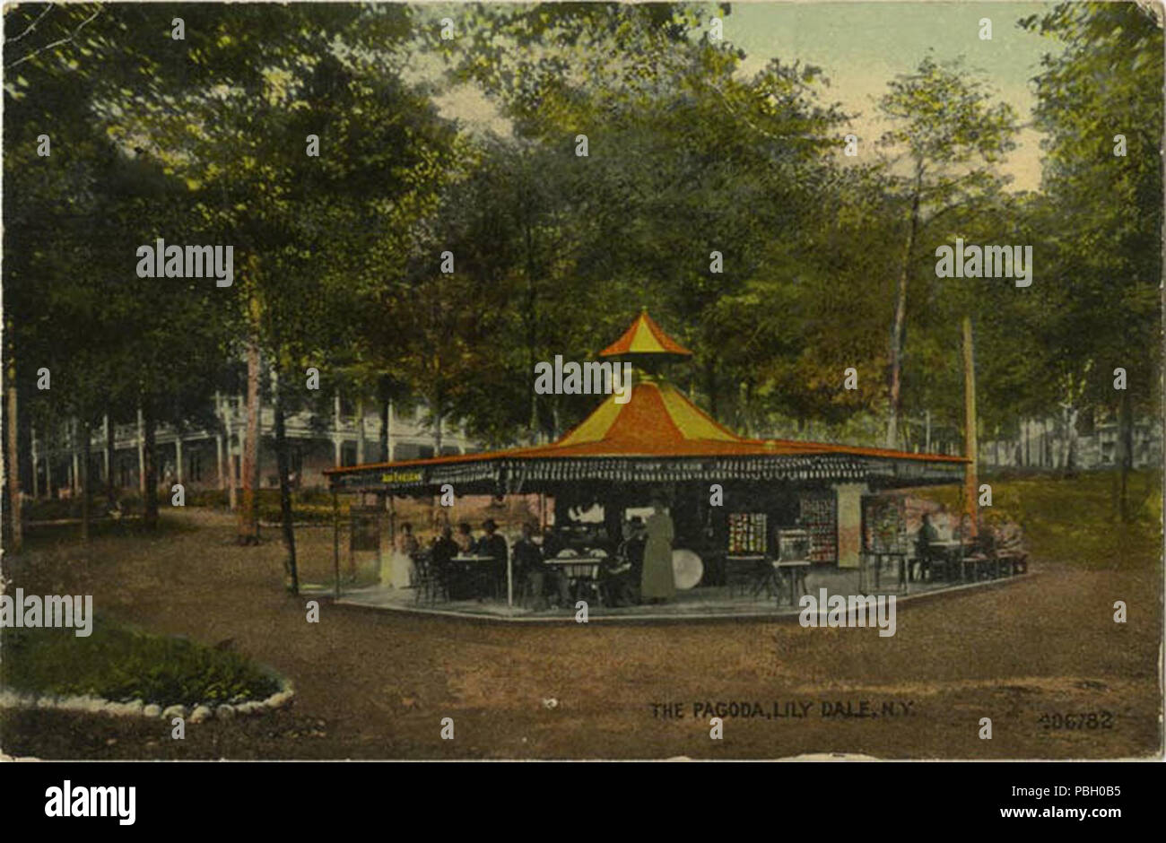 1663 La Pagode, des cartes postales sont à l'intérieur de la pagode (NPAR) 422563 Banque D'Images