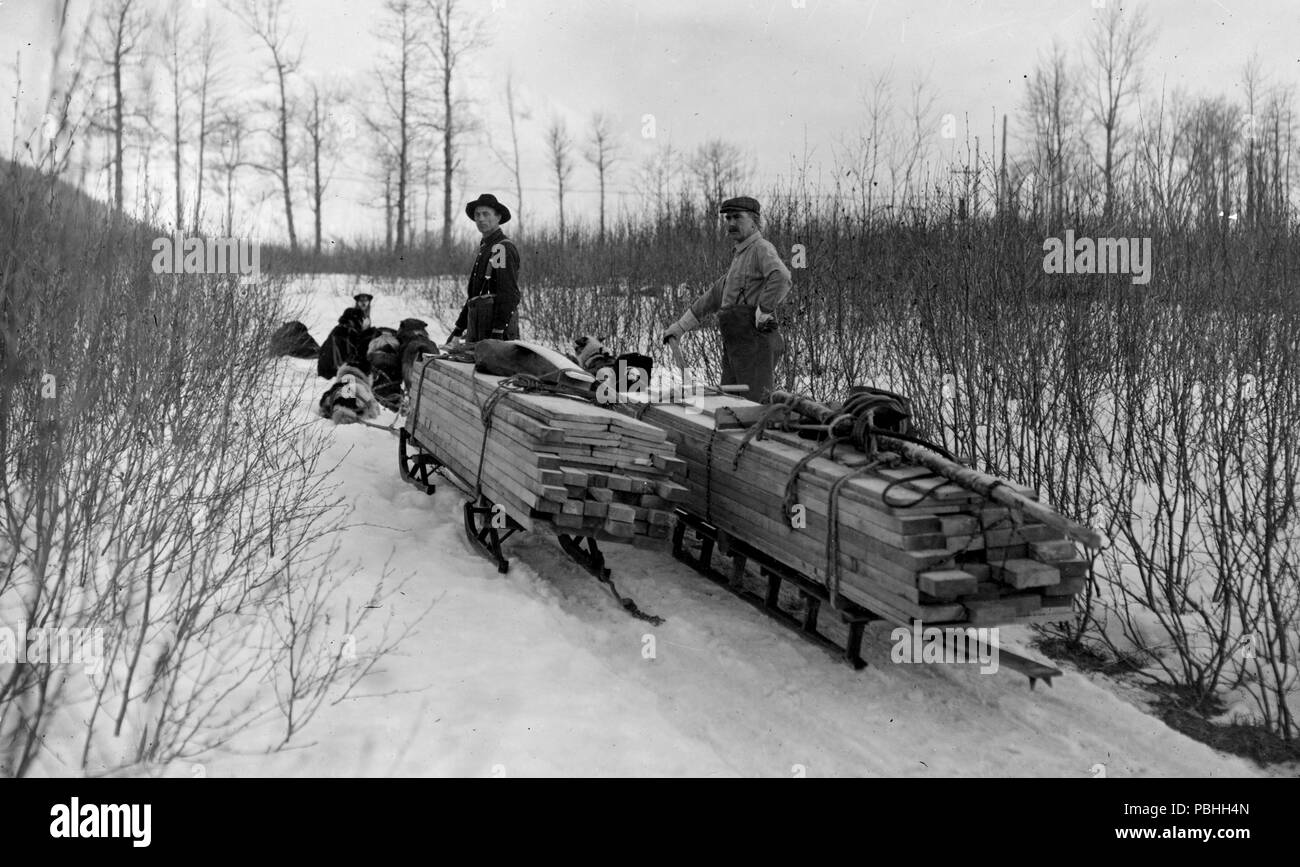 Le transport d'oeuvre 54 miles, Seward, Alaska 1900-1930 Banque D'Images