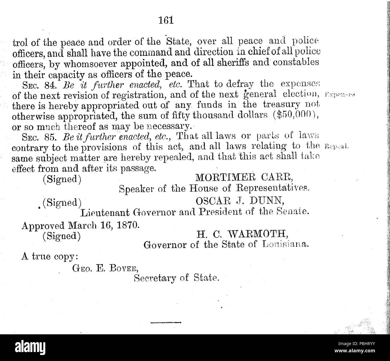 1754 à réglementer la conduite et de maintenir la liberté et la pureté des élections Partie 9b Banque D'Images