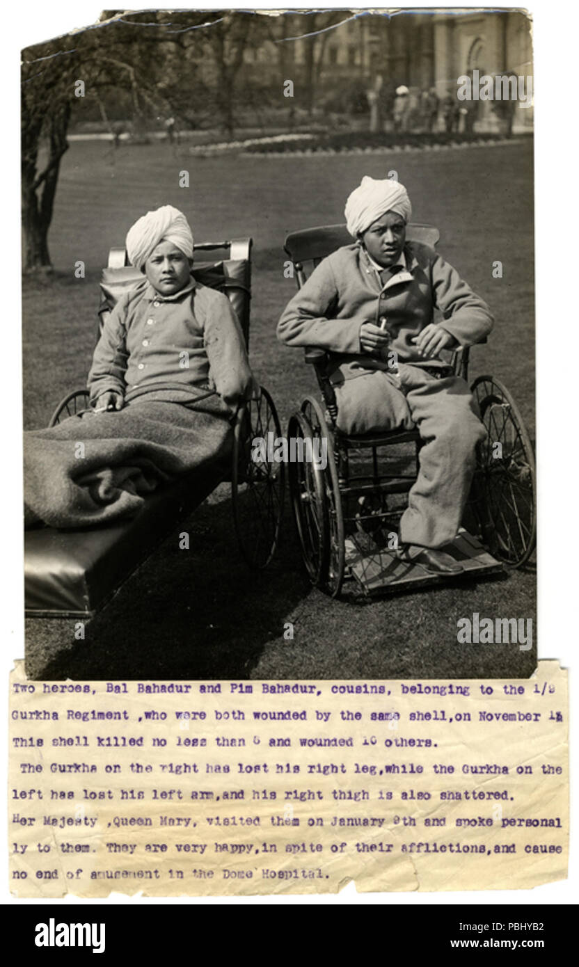 1781 Deux héros, Bal Bahadur et Pim Bahadur, dans l'hôpital de Brighton Dome (Photo 24-17) Banque D'Images