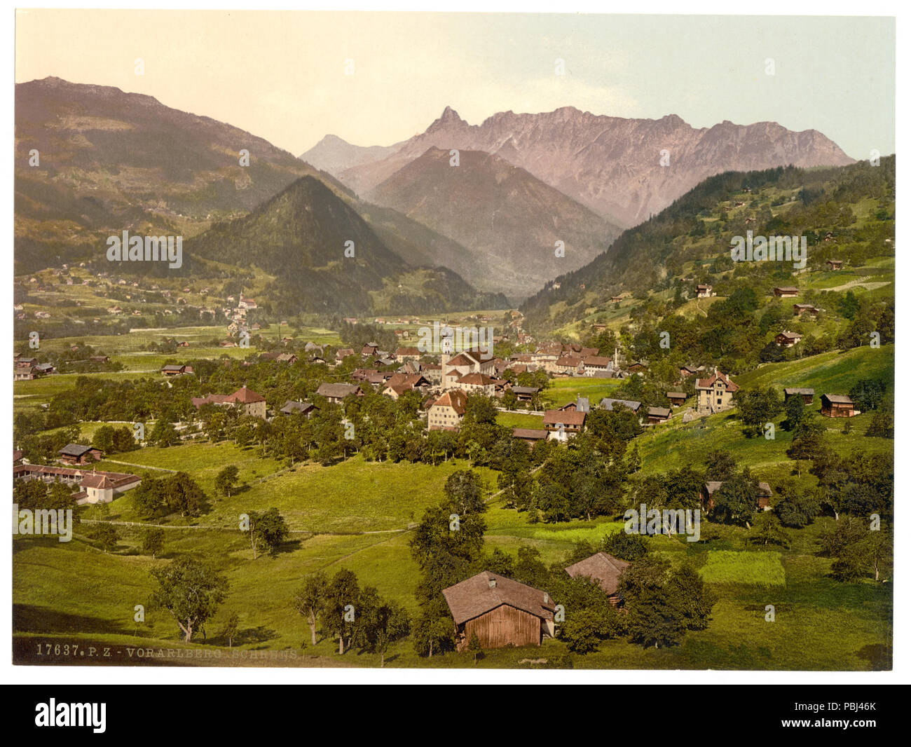 Vorarlberg 1823 Schrung (c.-à-d., Schruns), Tyrol, Autriche-hongrie-RCAC2002711850 Banque D'Images