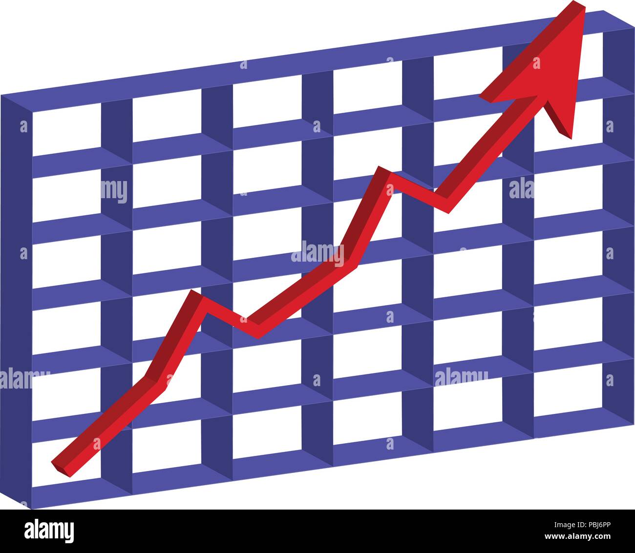 Stock 3D Chart Illustration de Vecteur