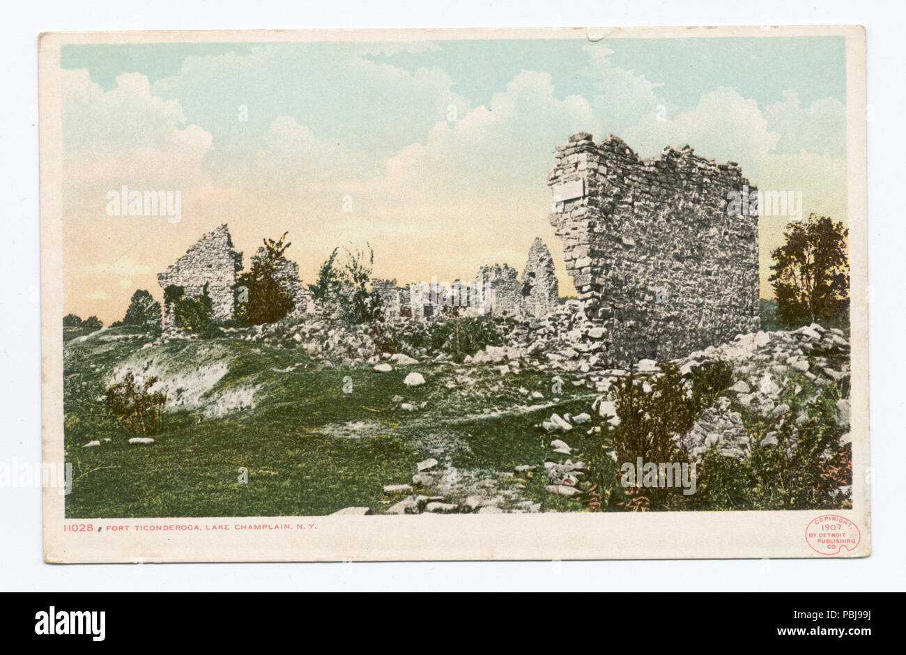 1814 Vue de ruines, Ticonderoga, N.Y (NYPL b12647398-69390) Banque D'Images