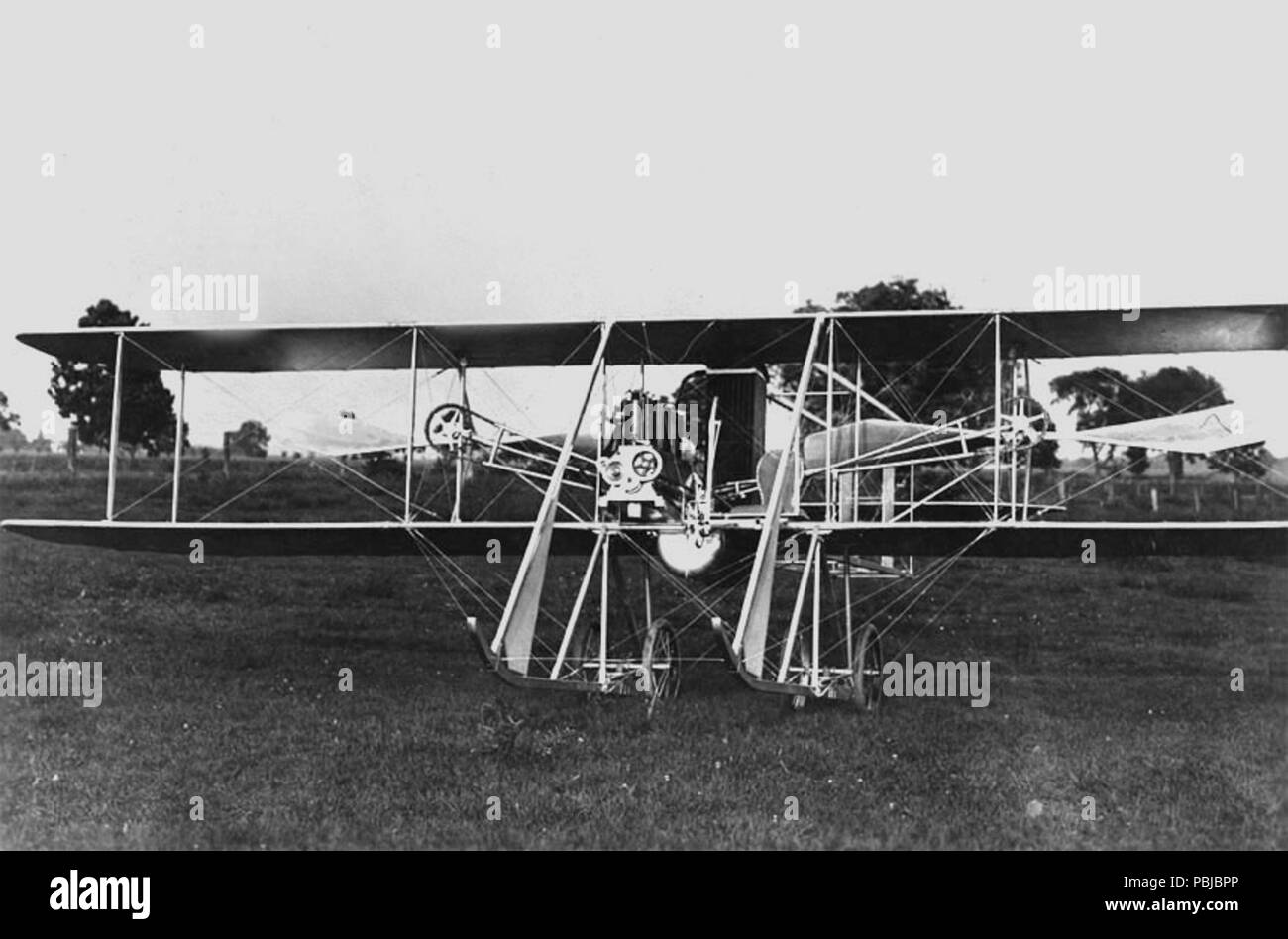 1872 Wright Modèle D Vue de face sur le sol, Simms, près de Dayton, Ohio, 1912 (10483) A.S. Banque D'Images