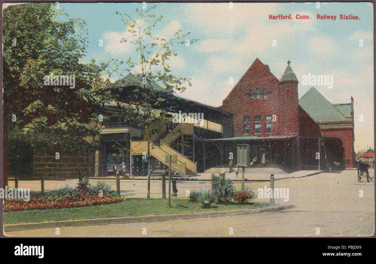 Hartford 745 Carte postale de la gare Union Banque D'Images