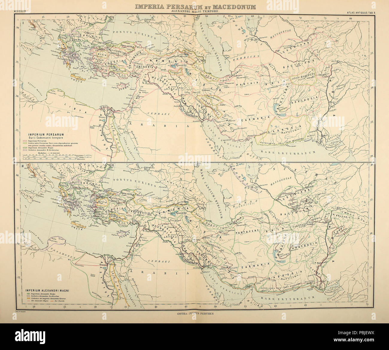 1121 N° 9. Das Reich Persische unter Darius Codomannus. Alexander Das Reich des großen Banque D'Images