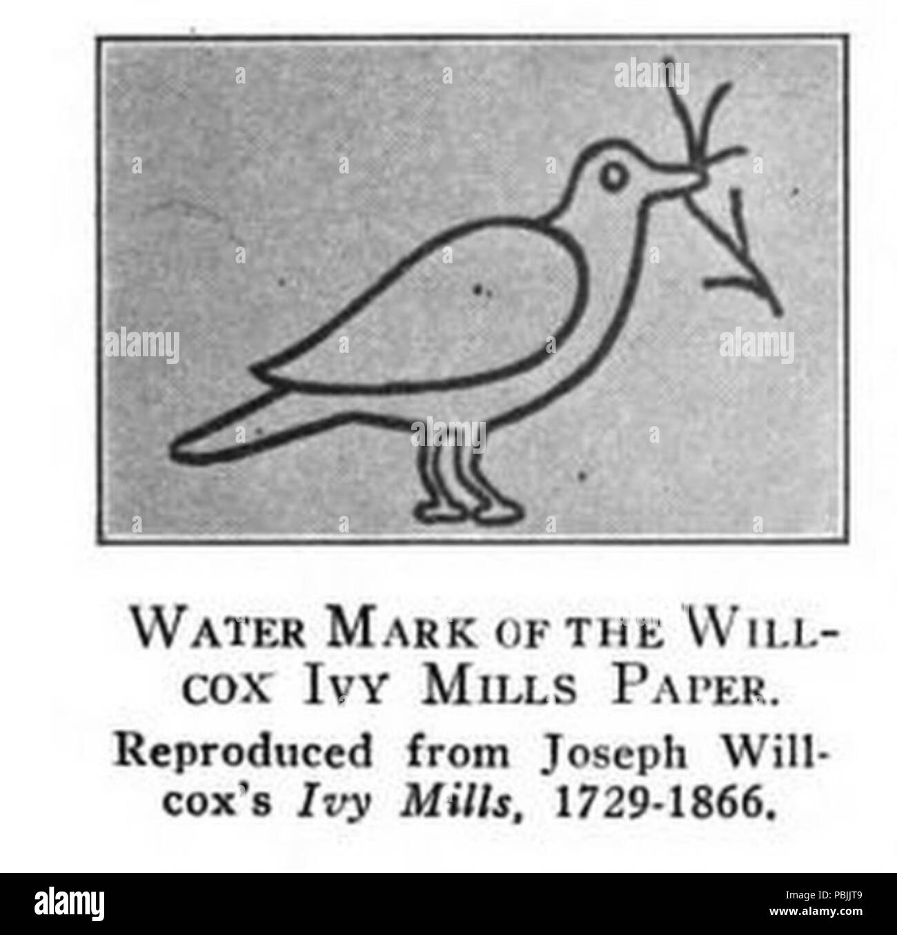 1837 Le filigrane de Ivy Mills Banque D'Images