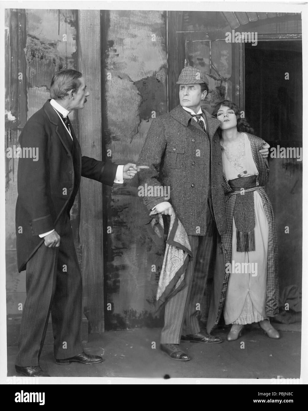 1856 William Gillette dans Sherlock Holmes par Essanay Studio Banque D'Images