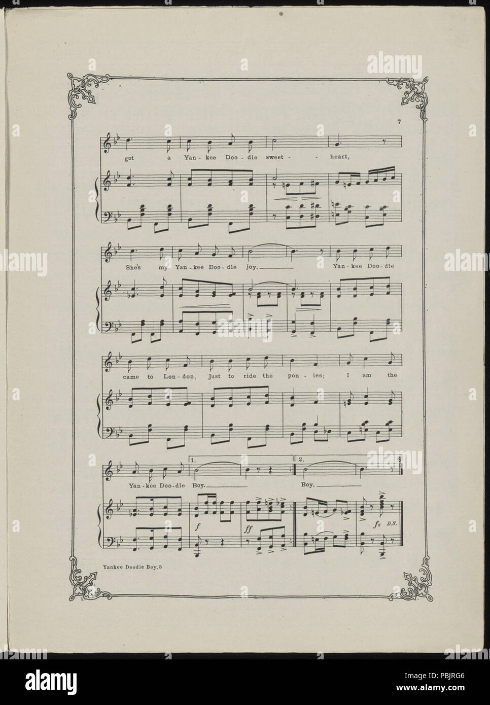 1874 Yankee Doodle Garçon 6 Banque D'Images