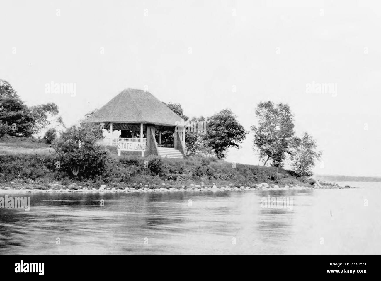1564 Saint-Laurent - Réservation - Point Canoë 1901 récolte rapport Banque D'Images