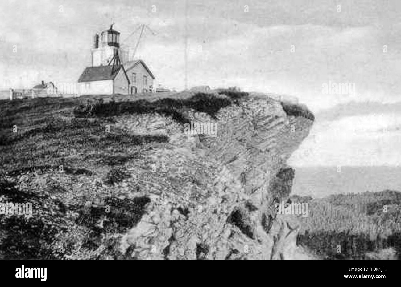 1186 PhareEtCapGaspé1880 Banque D'Images