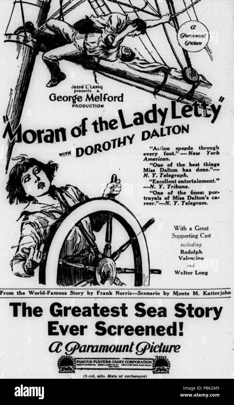 1058 Moran de la Lady Letty (1922) - 4 Banque D'Images