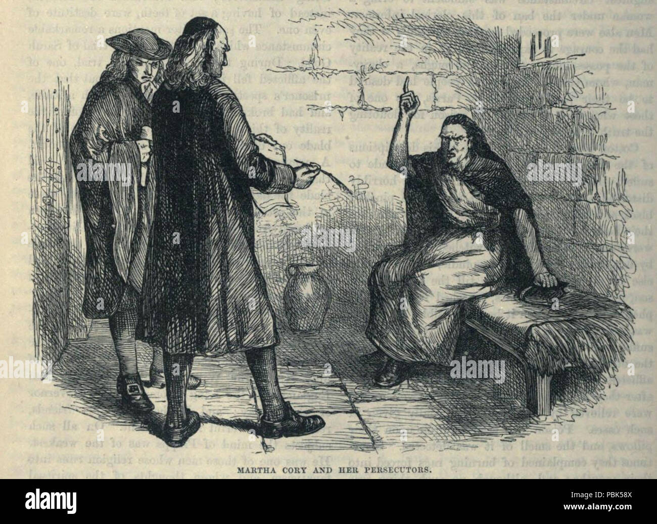1001 Martha Corey et ses persécuteurs Banque D'Images