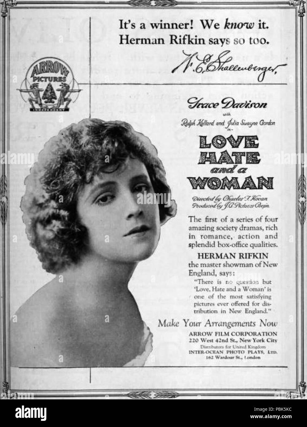 942 l'amour, la haine et d'une femme (1921) - 1 Banque D'Images