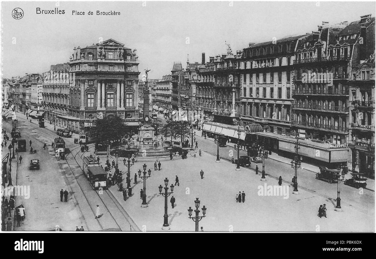 1087 Carte postale Nels Bruxelles Place de Brouckère Banque D'Images